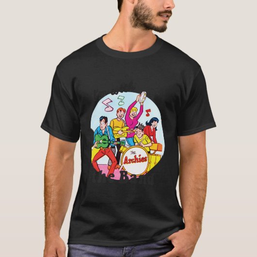 Ich bin mit den Comicen der Band T-Shirt (Vorderseite)