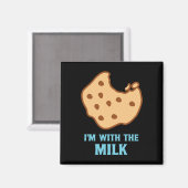 Ich bin mit den Milch- und Kekspaaren die besten Magnet (Vorderseite/Rückseite)