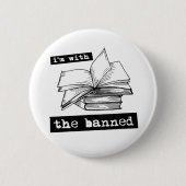 ich bin mit den verbotenen Büchern Button (Vorderseite)