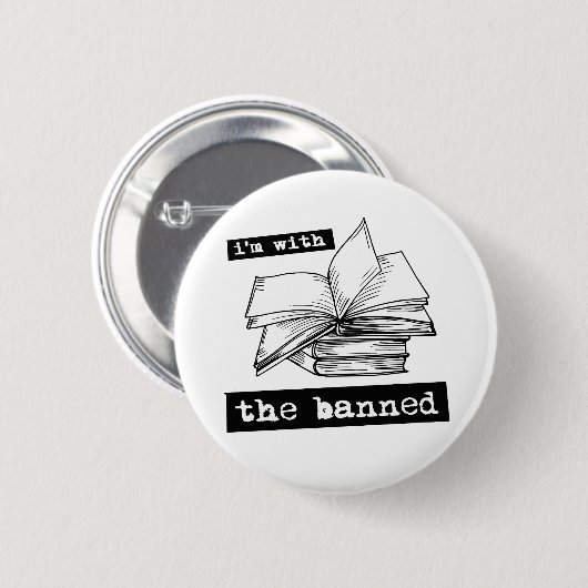 ich bin mit den verbotenen Büchern Button (Vorne & Hinten)