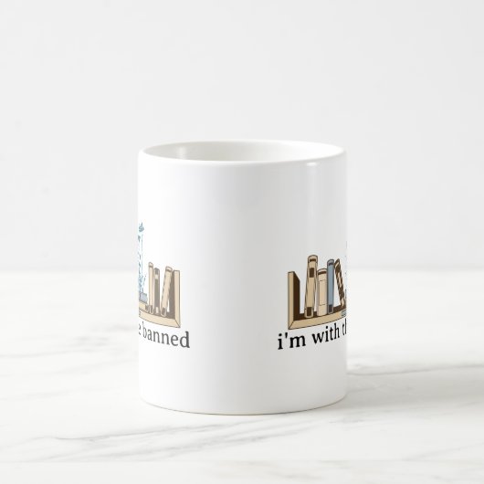 Ich bin mit den verbotenen Büchern lustig Kaffeetasse (Mittel)
