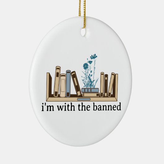 Ich bin mit den verbotenen Büchern lustig Keramik Ornament (Rechts)