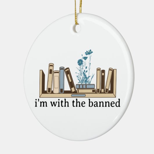 Ich bin mit den verbotenen Büchern lustig Keramik Ornament (Links)