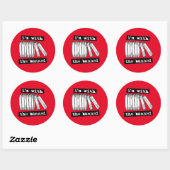 Ich bin mit den verbotenen Büchern Runder Aufkleber (Blatt)