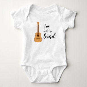 Ich bin mit der Band Akustikgitarre Baby-Body Baby Strampler