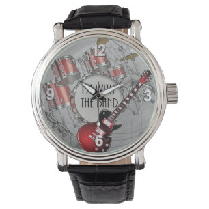 Ich bin mit der Band Drums Herren Uhr