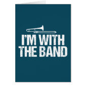 Ich bin mit der Band Funny Trombone Player Card (Vorne)