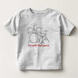Ich bin mit der Band T - Shirtschwarz-Kontur Kleinkind T-shirt