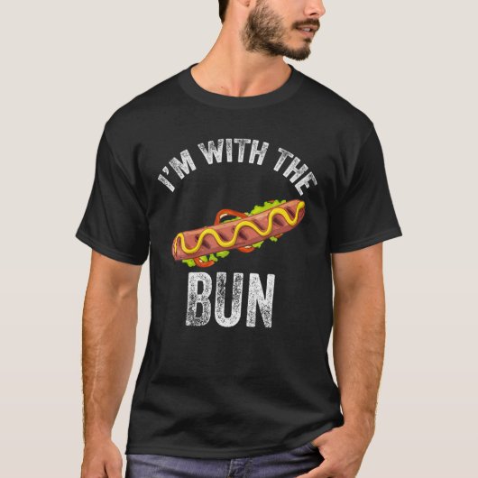 Ich bin mit der Bun Hot Dog Wurst lustiges Hallowe T-Shirt (Vorderseite)