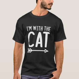 Ich bin mit der Cat Funny Matching Halloween Paar T-Shirt