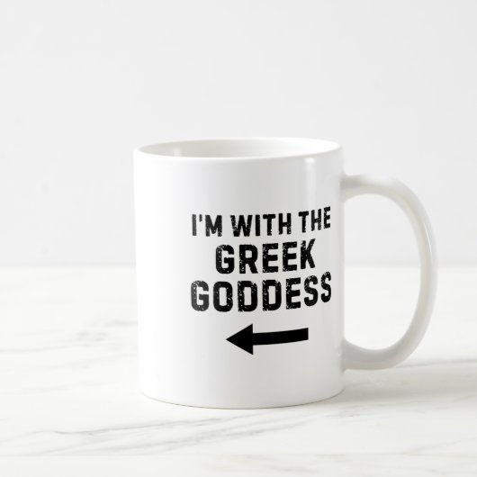 Ich bin mit der griechischen Göttin Funny Hallowee Kaffeetasse (Rechts)