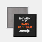 Ich bin mit der Hand Sanitisierer Last Minute Hall Magnet (Vorderseite/Rückseite)