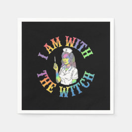 Ich bin mit der Hexe - Spooky und mystisches Hallo Serviette