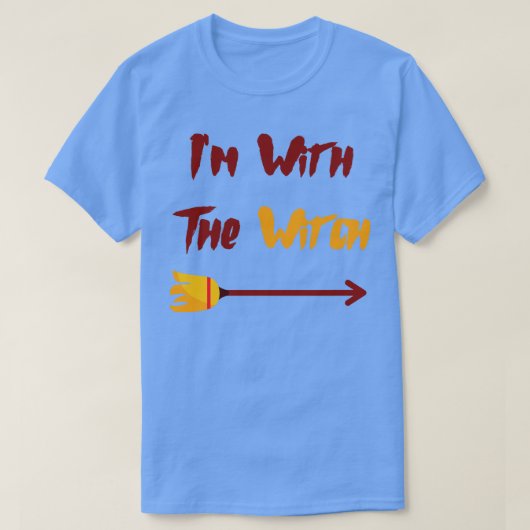 Ich bin mit der Hexe T-Shirt (Design vorne)
