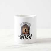 Ich bin mit der Hexe Vintage Halloween Kaffeetasse (Mittel)