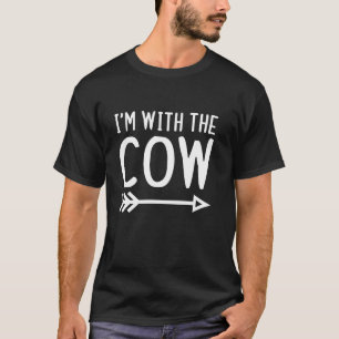 Ich bin mit der Kuh Funny Matching Halloween Paar T-Shirt