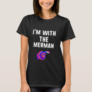 Ich bin mit der merman Gefärbte Krawatte Halloween T-Shirt
