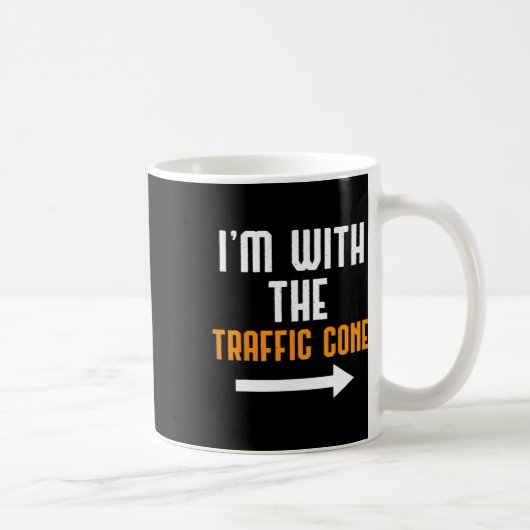 Ich bin mit der Traffic Cone Costume Funny Hallowe Kaffeetasse (Rechts)