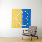 Ich bin mit der Ukraine-Herz-Tapestry Wandteppich (Beispiel (Horizontal))