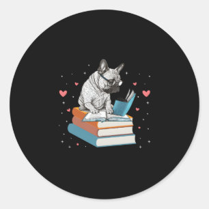 Ich bin mit der verbotenen Bücherwurm Runder Aufkleber