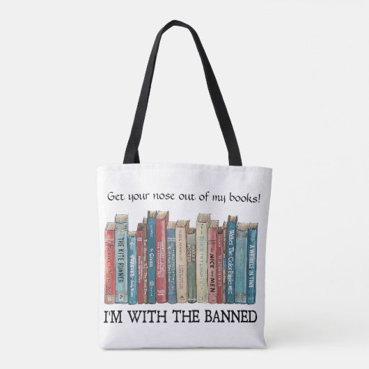 Ich bin mit der verbotenen Literaturtasche Tasche (Rückseite)