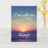 Ich bin mit dir immer Bibel Verse Christlich Karte (Gelbe Blume)