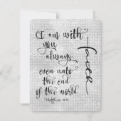 Ich bin mit dir immer Bibelverse Christlich (Vorderseite)