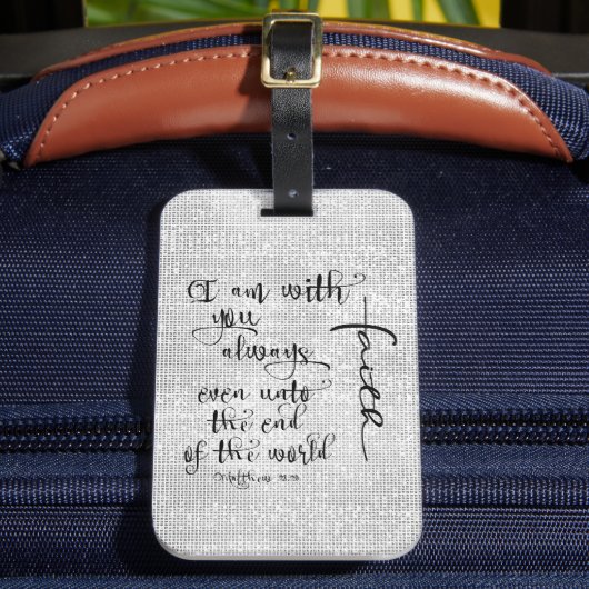 Ich bin mit dir immer Bibelverse Christlich Gepäckanhänger (Vorderseite Insitu 2)