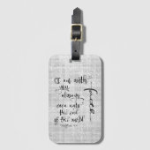 Ich bin mit dir immer Bibelverse Christlich Gepäckanhänger (Vorderseite Vertikal)