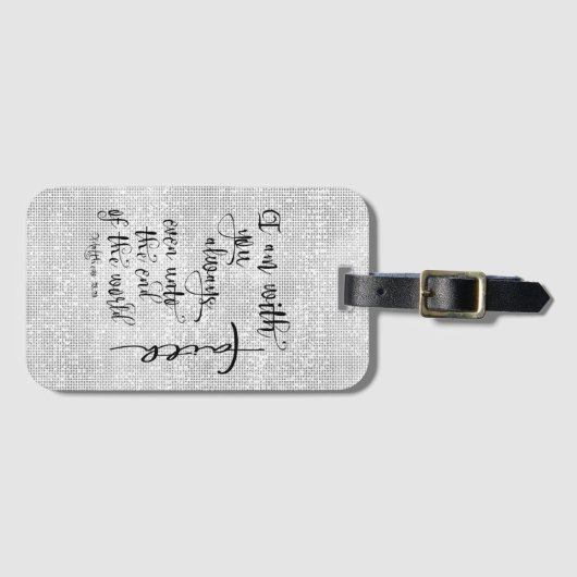 Ich bin mit dir immer Bibelverse Christlich Gepäckanhänger (Vorderseite (Horizontal))