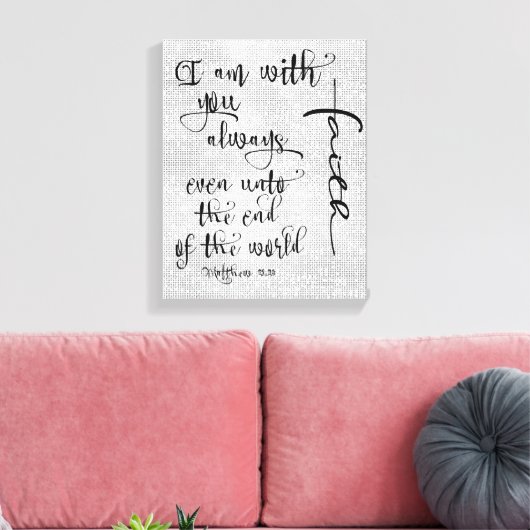 Ich bin mit dir immer Bibelverse Christlich Leinwanddruck (Insitu (Wohnzimmer))