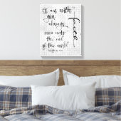 Ich bin mit dir immer Bibelverse Christlich Leinwanddruck (Insitu (Schlafzimmer))