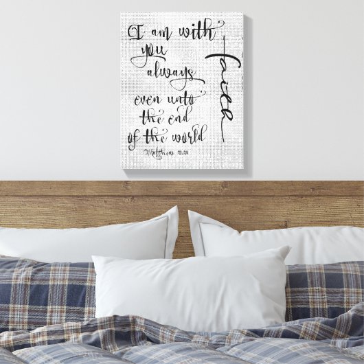 Ich bin mit dir immer Bibelverse Christlich Leinwanddruck (Insitu (Schlafzimmer))
