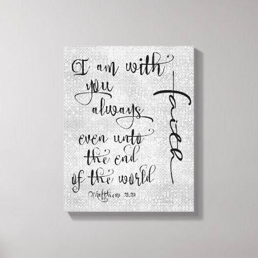 Ich bin mit dir immer Bibelverse Christlich Leinwanddruck (Vorderseite)