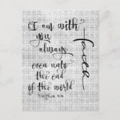 Ich bin mit dir immer Bibelverse Christlich Postkarte (Vorderseite)