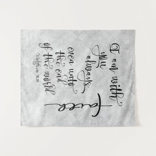 Ich bin mit dir immer Bibelverse Christlich Wandteppich (Vorderseite (Horizontal))