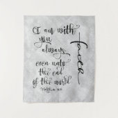 Ich bin mit dir immer Bibelverse Christlich Wandteppich (Vorderseite)