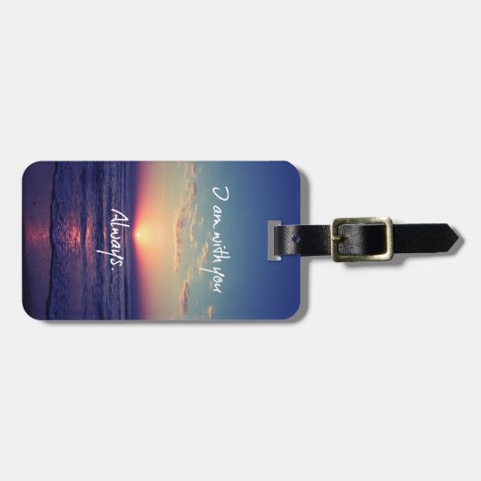 Ich bin mit dir immer Bibelverse Gepäckanhänger (Vorderseite horizontal)