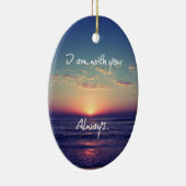 Ich bin mit dir immer Bibelverse Keramik Ornament (Rechts)