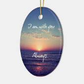 Ich bin mit dir immer Bibelverse Keramik Ornament (Links)
