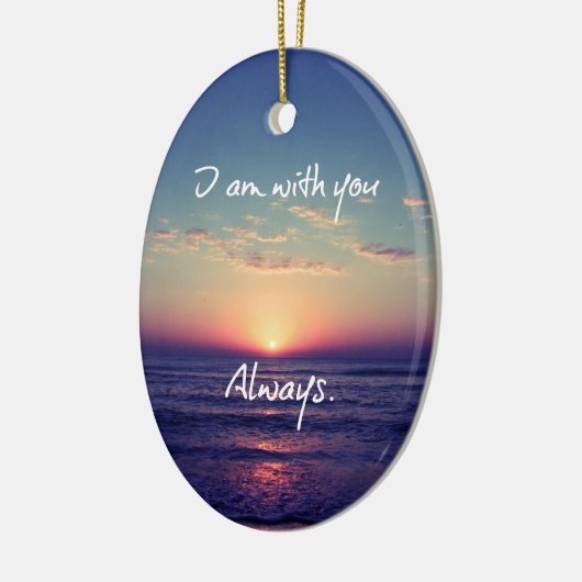 Ich bin mit dir immer Bibelverse Keramik Ornament (Links)