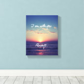 Ich bin mit dir immer Bibelverse Leinwanddruck (Insitu (Holzboden))
