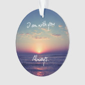 Ich bin mit dir immer Bibelverse Ornament (Vorderseite)