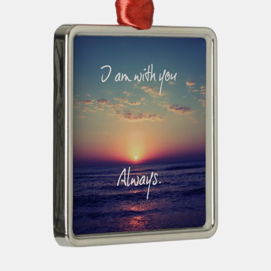 Ich bin mit dir immer Bibelverse Ornament Aus Metall (Rechts)