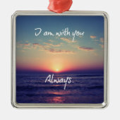 Ich bin mit dir immer Bibelverse Ornament Aus Metall (Vorne)