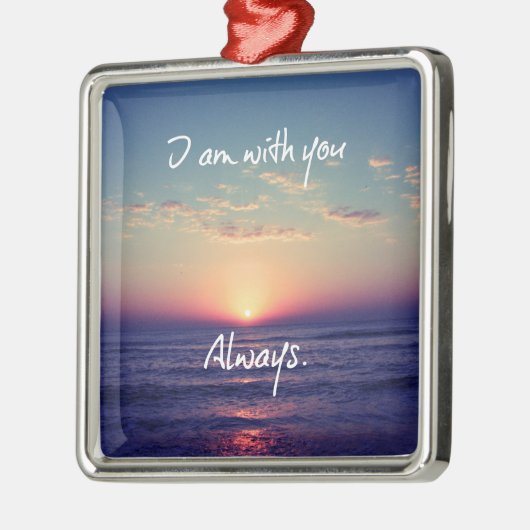 Ich bin mit dir immer Bibelverse Ornament Aus Metall (Links)