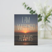 Ich bin mit dir immer Bibelverse Postkarte (Stehend Vorderseite)
