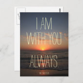Ich bin mit dir immer Bibelverse Postkarte (Vorne/Hinten)