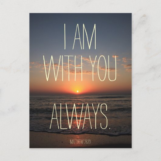 Ich bin mit dir immer Bibelverse Postkarte (Vorderseite)