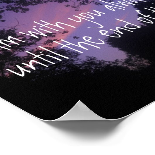 Ich bin mit dir immer bizarre Sonnenuntergang Poster (Ecke)